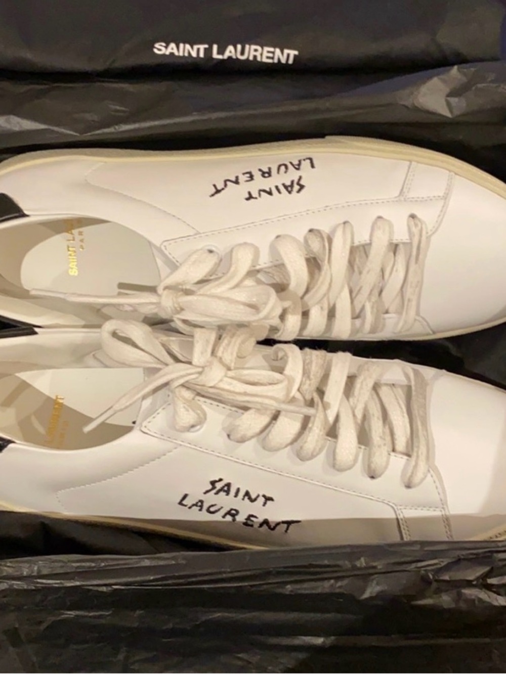 Saint Laurent Court Classic Embroidered Sneakers 39